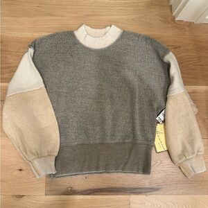 Vintage Havana sz small mock neck color block top long sleeve